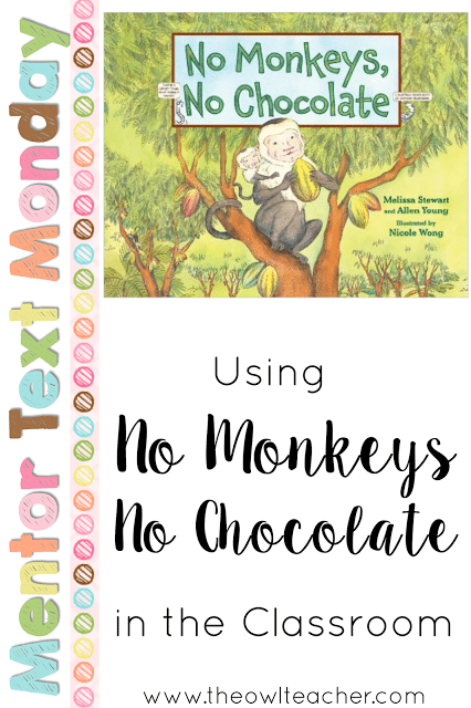 Did you know you couldn't have chocolate without maggots? Pretty gross! This nonfiction picture book makes an awesome mentor text for teaching reading skills such as cause and effect and chronological order. It also is perfect for teaching science ideas such as habitats and plants. Did you know you couldn't have chocolate without maggots? Pretty gross! This nonfiction picture book makes an awesome mentor text for teaching reading skills such as cause and effect and chronological order. It also is perfect for teaching science ideas such as habitats and plants.