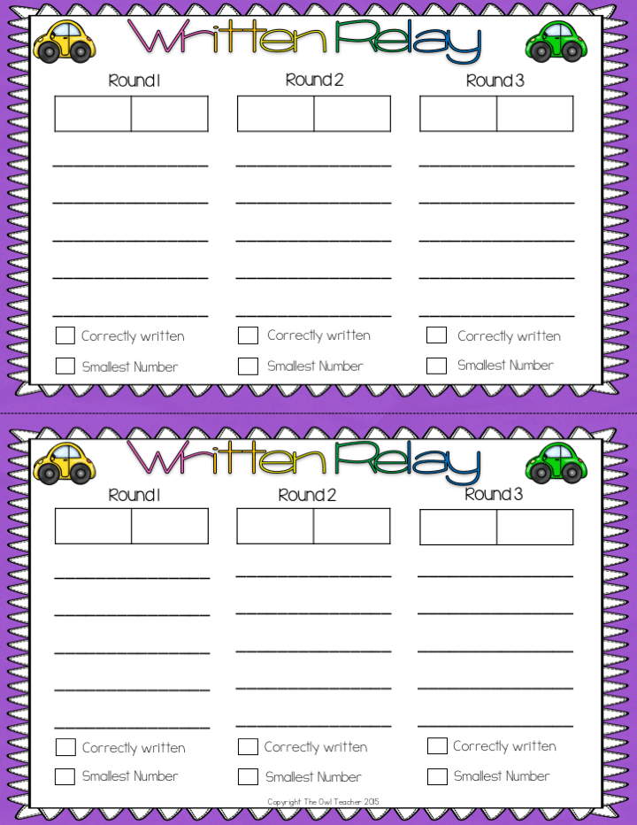 place value relay expanded form standard form and written form place value expanded form
